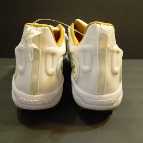 Under Armour Clyde MT 3024328-103 White Gold Women's Softball Metal Cleats 11.5 - Picture 4 of 9